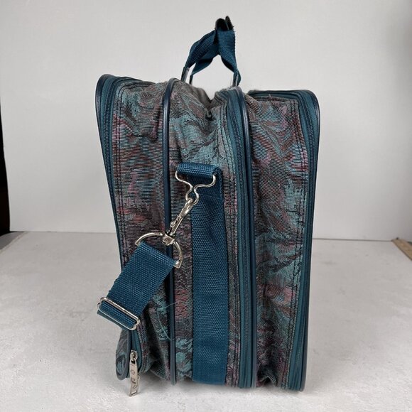 Vintage SAMSONITE PROFILE TAPESTRY (1992) Carry-On Weekender Multi Compartment - Picture 5 of 10